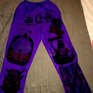 100% polyester pants customized with sublimation